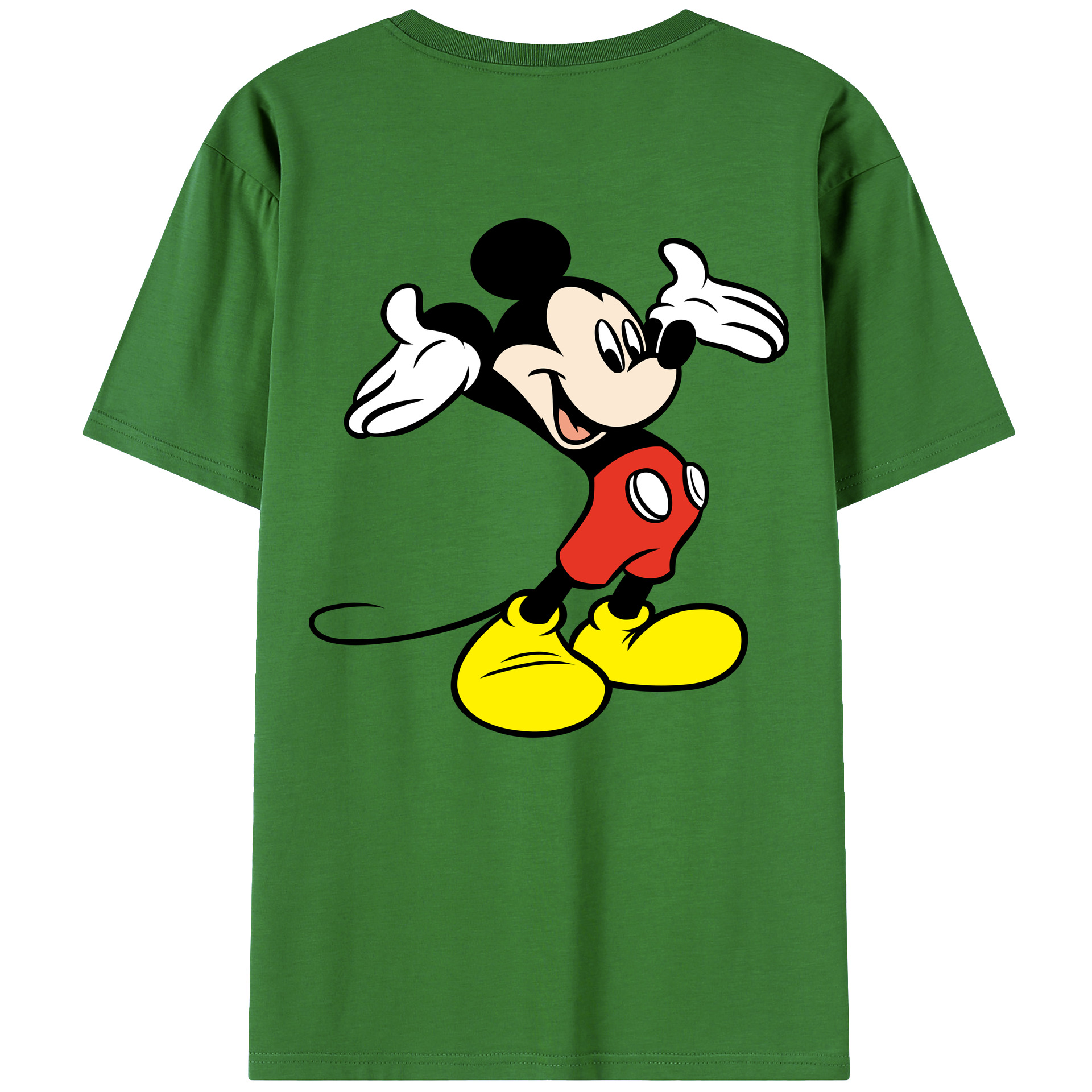 （画像用） ミッキーマウス Mickey Mouse レディース半袖Tシャツ(バックプリント)
